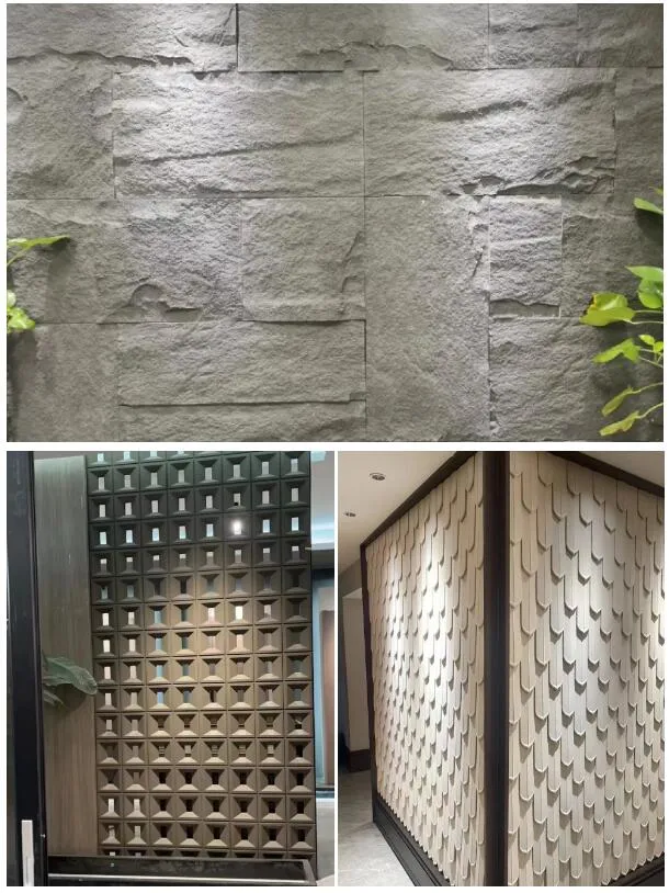 Indoor Waterproof Artificial Culture Veneer 3D PU Foam Stone for Wall Panel