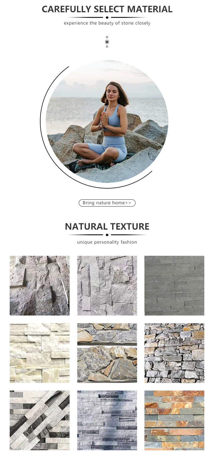 Blve Indoor and Outdoor Natural Granite Tiles Culture Stone House Outside Wall Panel China Supplier