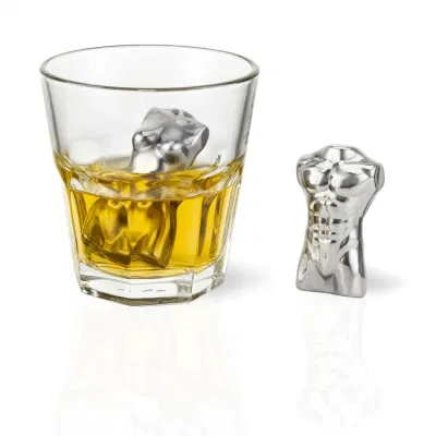 Personalized Creative Body Art 304 Stainless Steel Ice Cubes Whiskey Human Male Female Body Ice Stone