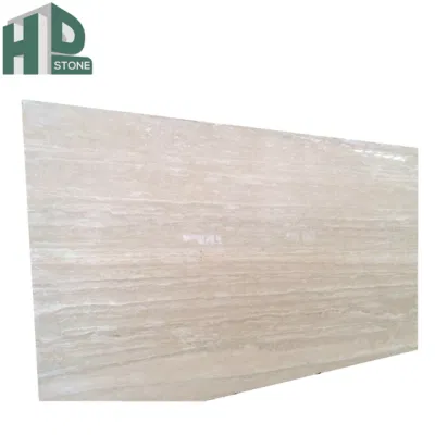 Turkish Beige Travertine Polished Stone for Pavings and Walls