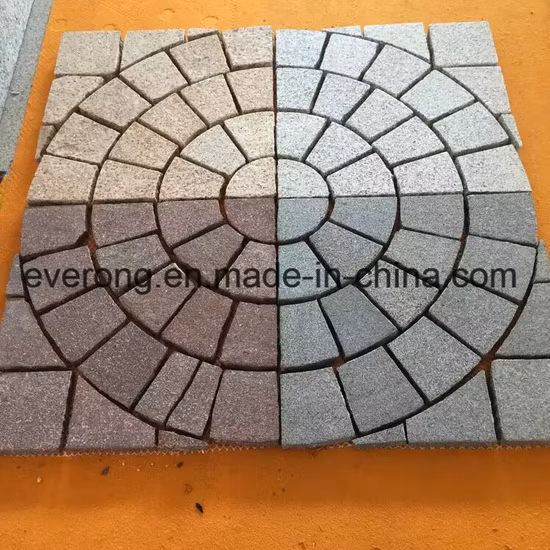 Natural Meshed Granite/Basalt/Slate/Bluestone Fan Shape Paving Stone for Garden/Driveway