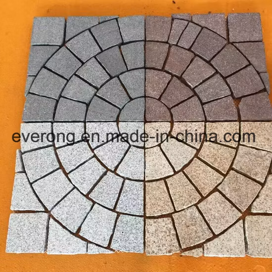 Natural Meshed Granite/Basalt/Slate/Bluestone Fan Shape Paving Stone for Garden/Driveway