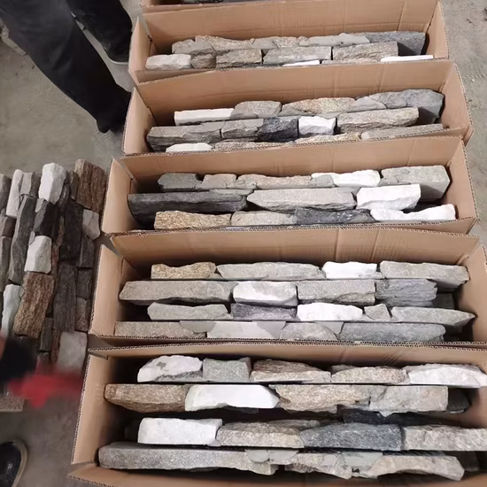 Rusty Quartz Nature Culture Stone for Home Decoration Stacked Slate Z Shape Wall Cladding for Wall Panel